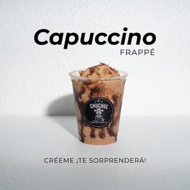Frappe Capuchino + Cuernito de Jamón con Queso