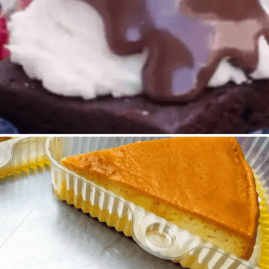 Brownie con helado + Quesillo tradicional