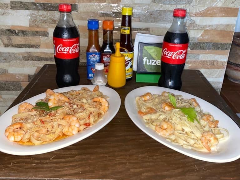Pasta Fricace con Camarones