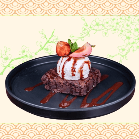 BROWNIE CON NIEVE DE VAINILLA