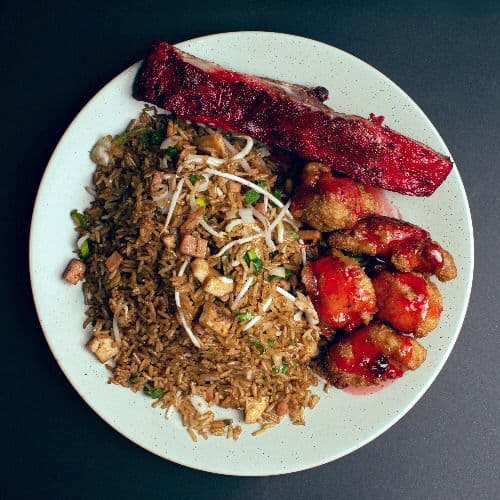 Arroz, Costillas Ahumadas y Papas