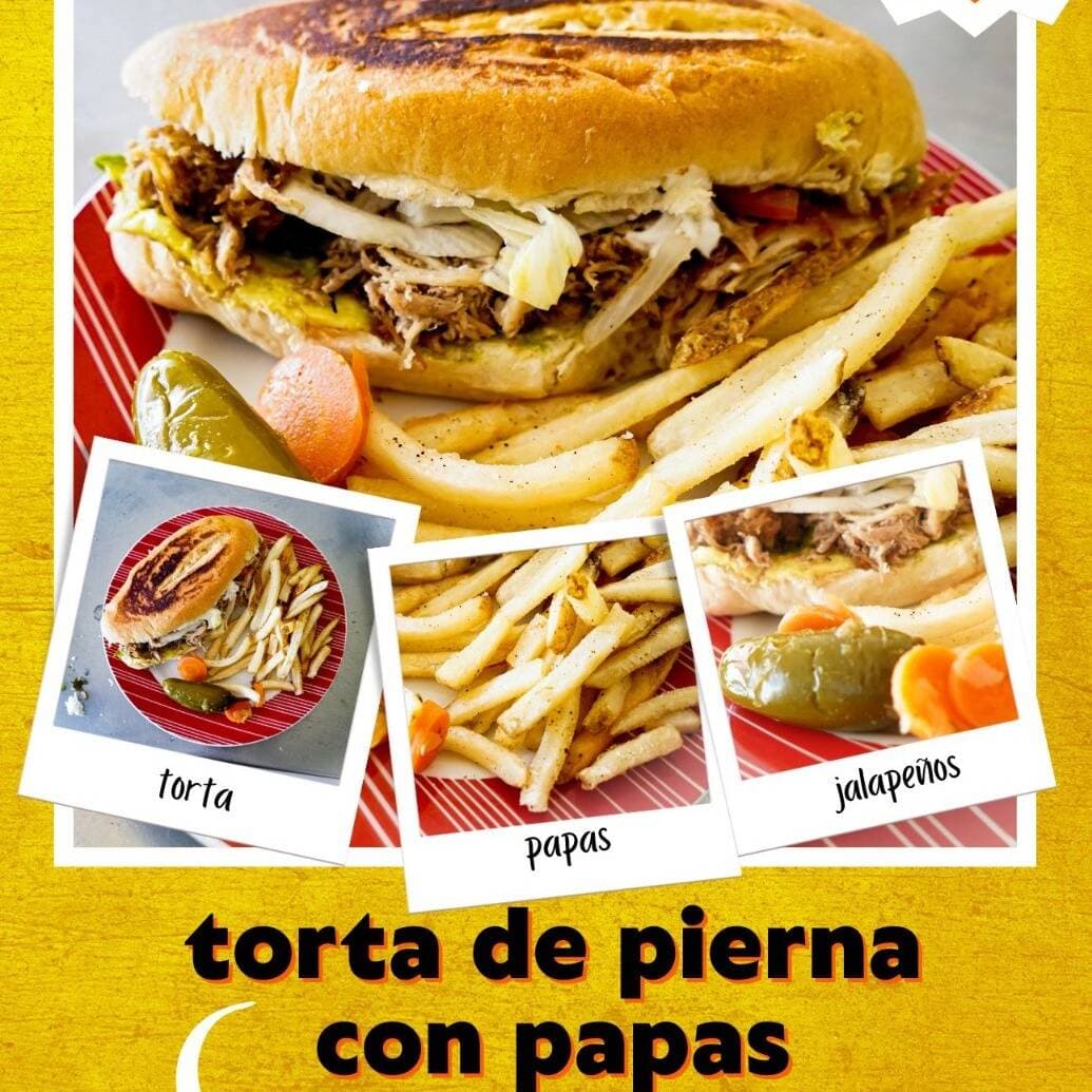 Torta de Pierna con Papas Fritas