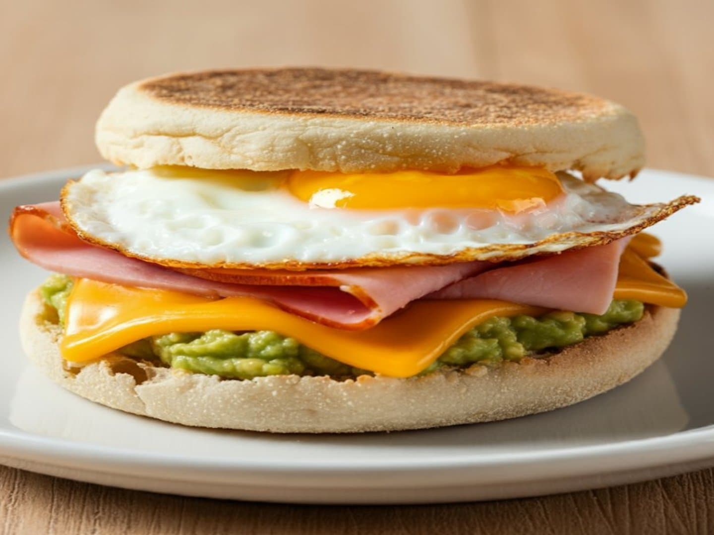Sandwich de huevo, palta y jamón