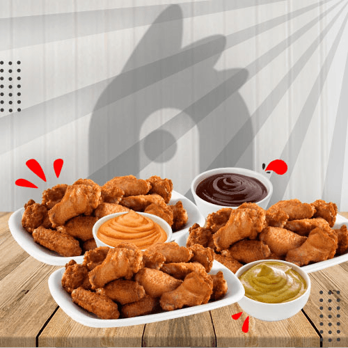36 Alitas BBQ-BUFALO-MOSTAZA MIEL