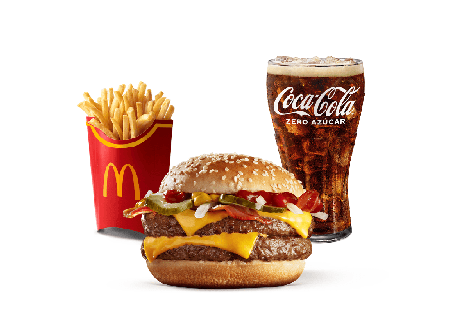 Combo grande Doble Cuarto de Libra Bacon