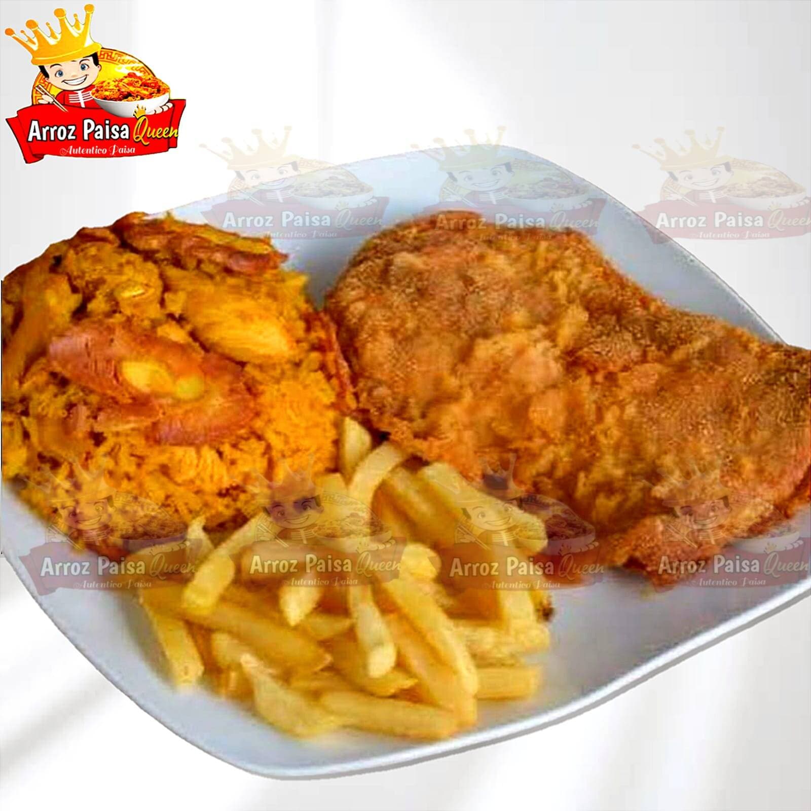 Combo Filete Pollo + Arroz Paisa + Papas