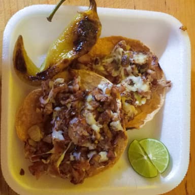 Taco de Tripa con Queso