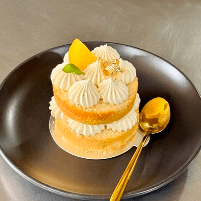 Pastel Individual De Limon Con Frambuesa