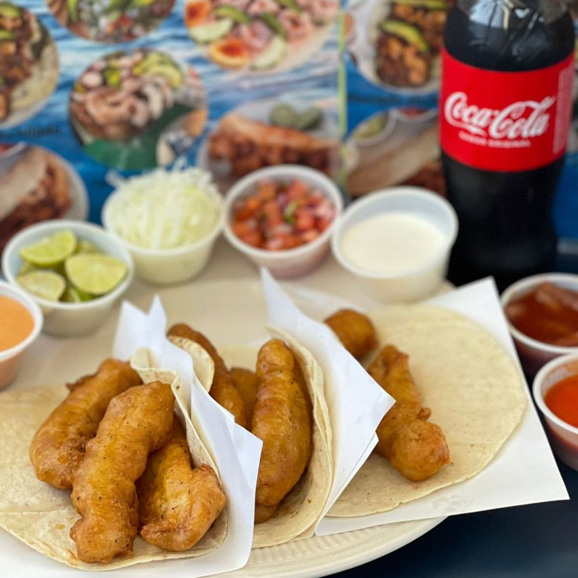 Combo 3 Tacos de Pescado+ Jugo del Valle naranja
