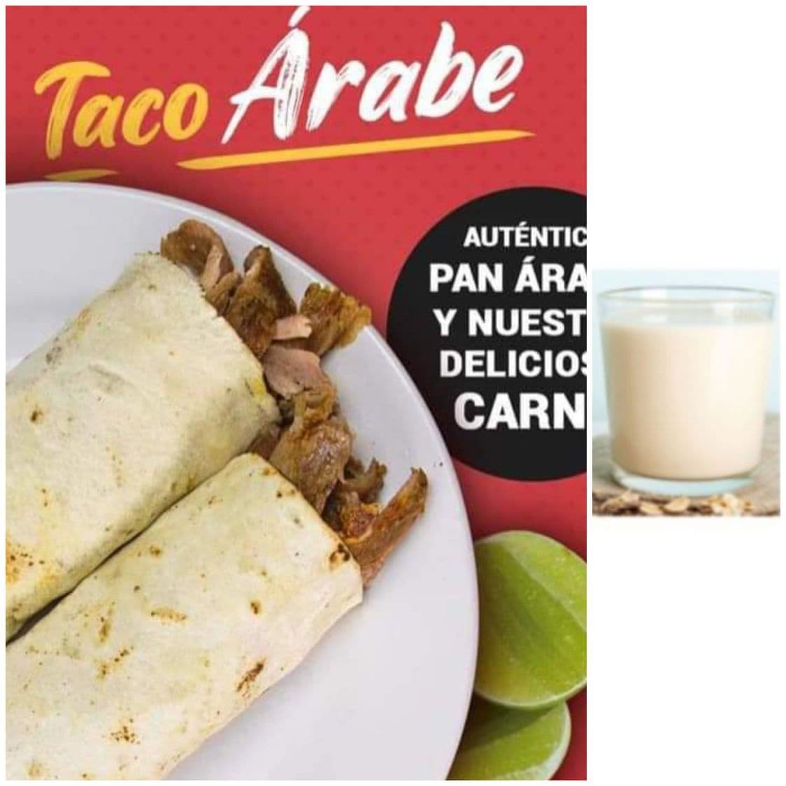 2 Tacos Árabes + Agua De Horchata