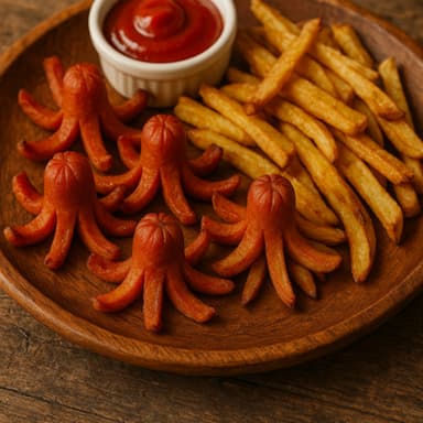 Salchipulpos + Papas a la Francesa