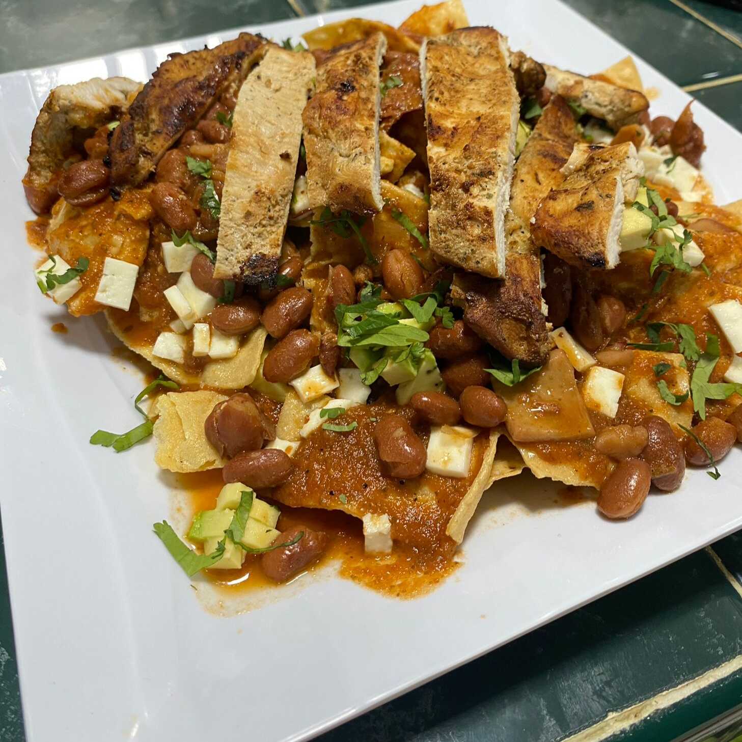 Chilaquiles con Pollo