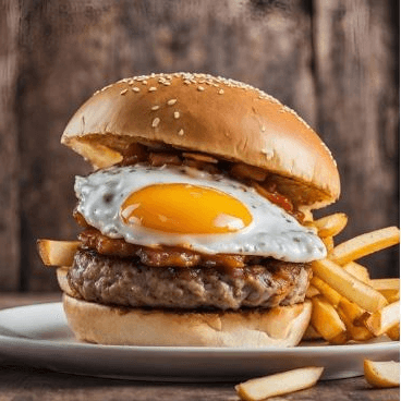 Morning Star Burger, Fríes y Ice Tea