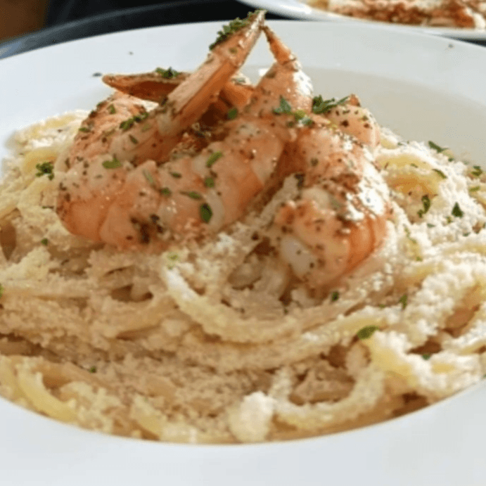 Spaguetti con Camarones