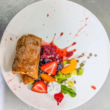 Cannelloni de Frutos Rojos.