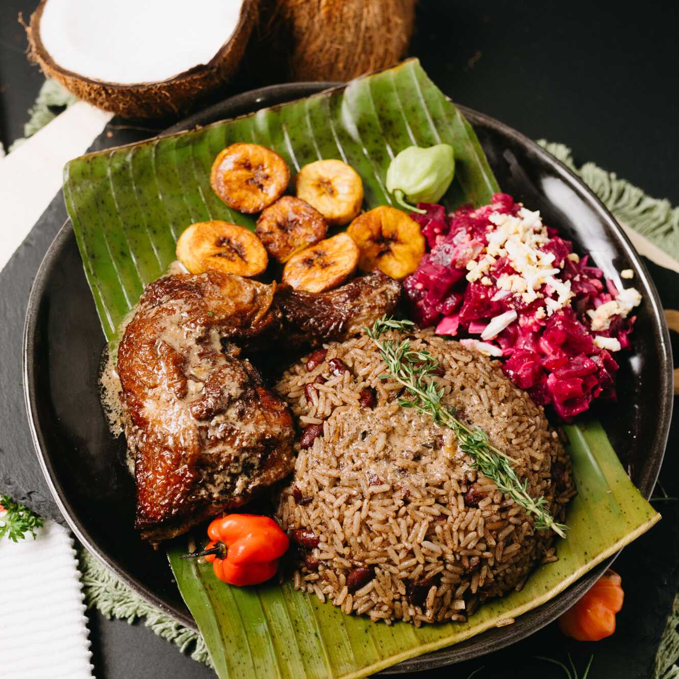 Rice and Beans Con Pollo + Bebida