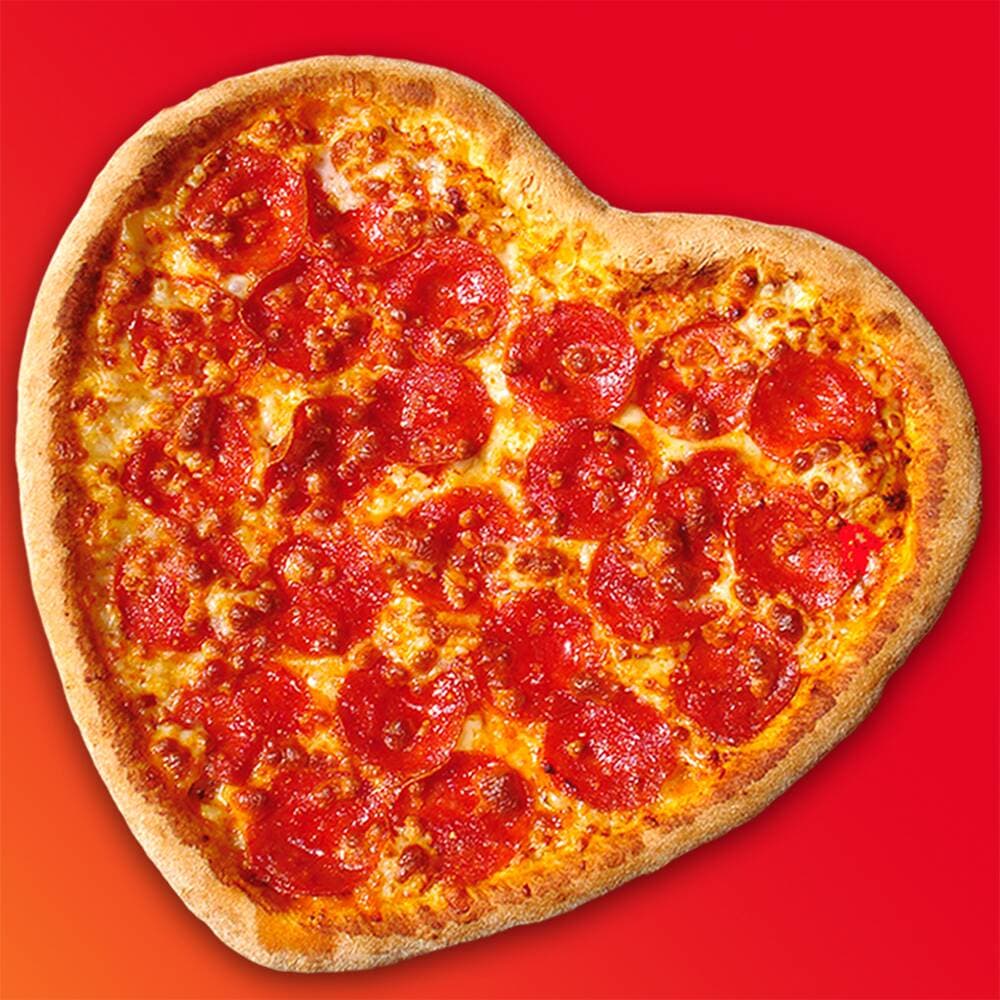 Pizza Grande Forma de Corazón 1 Ingrediente