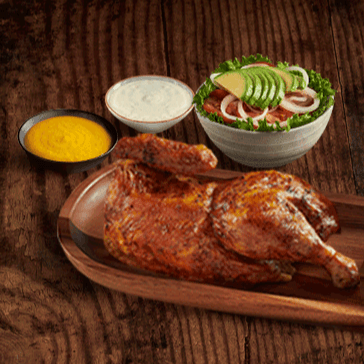 1/2 Pollo Brasa con Ensalada