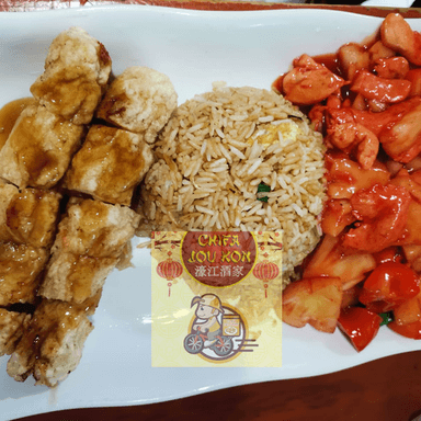 enrollado+pollo piña+chaufa