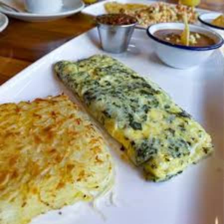Omelette de Queso y Espinacas
