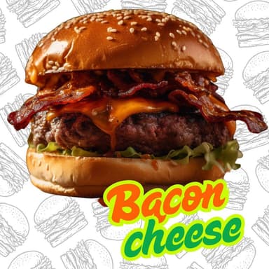 Hamburguesa Bacon Cheese 300g, Papas y Chile Guero