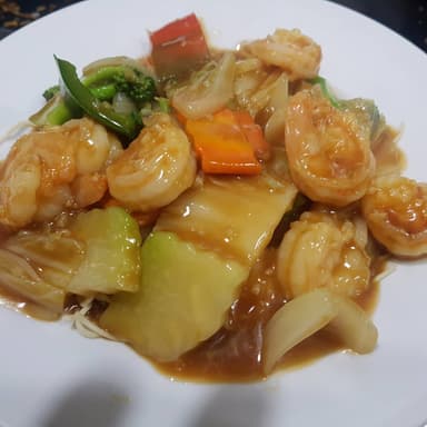 Chop Suey Salsa o seco  con Camarones Medianos
