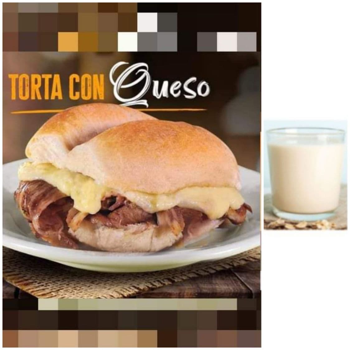 Torta Arabe Con Queso + Agua De Horchata