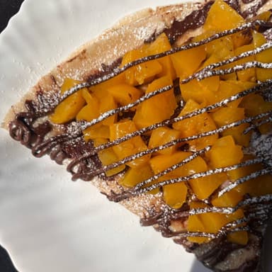 Crepa de NUTELLA, Durazno y OREO