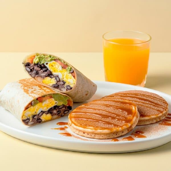 Combo Burrito con Pancakes