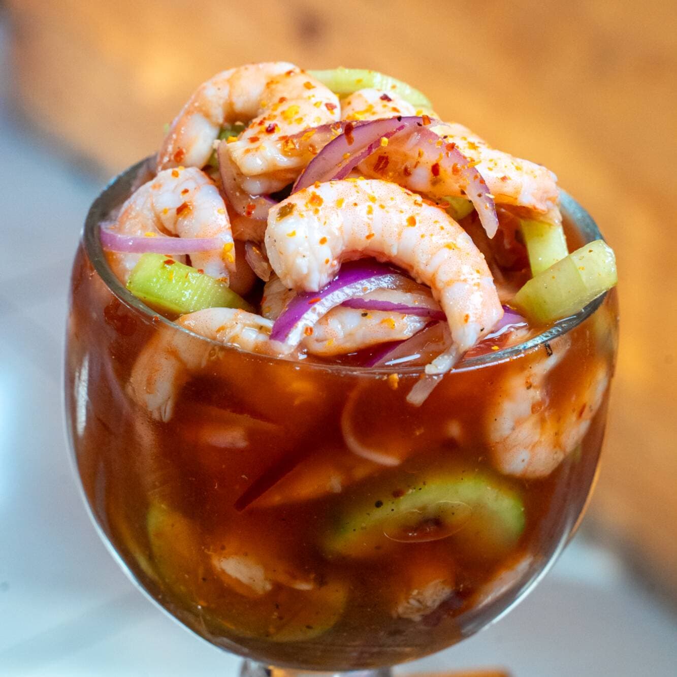 Coctel de camaron cocido