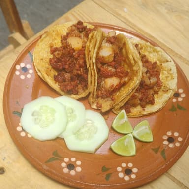 Taco de chorizo con papa