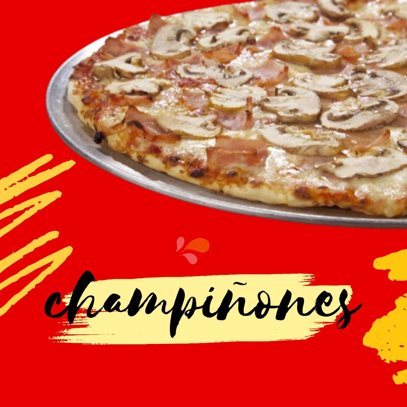 PIZZA CHAMPIÑONES GRANDE 40 CM