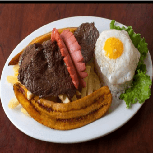 Bistec a Lo Pobre con Chorizo