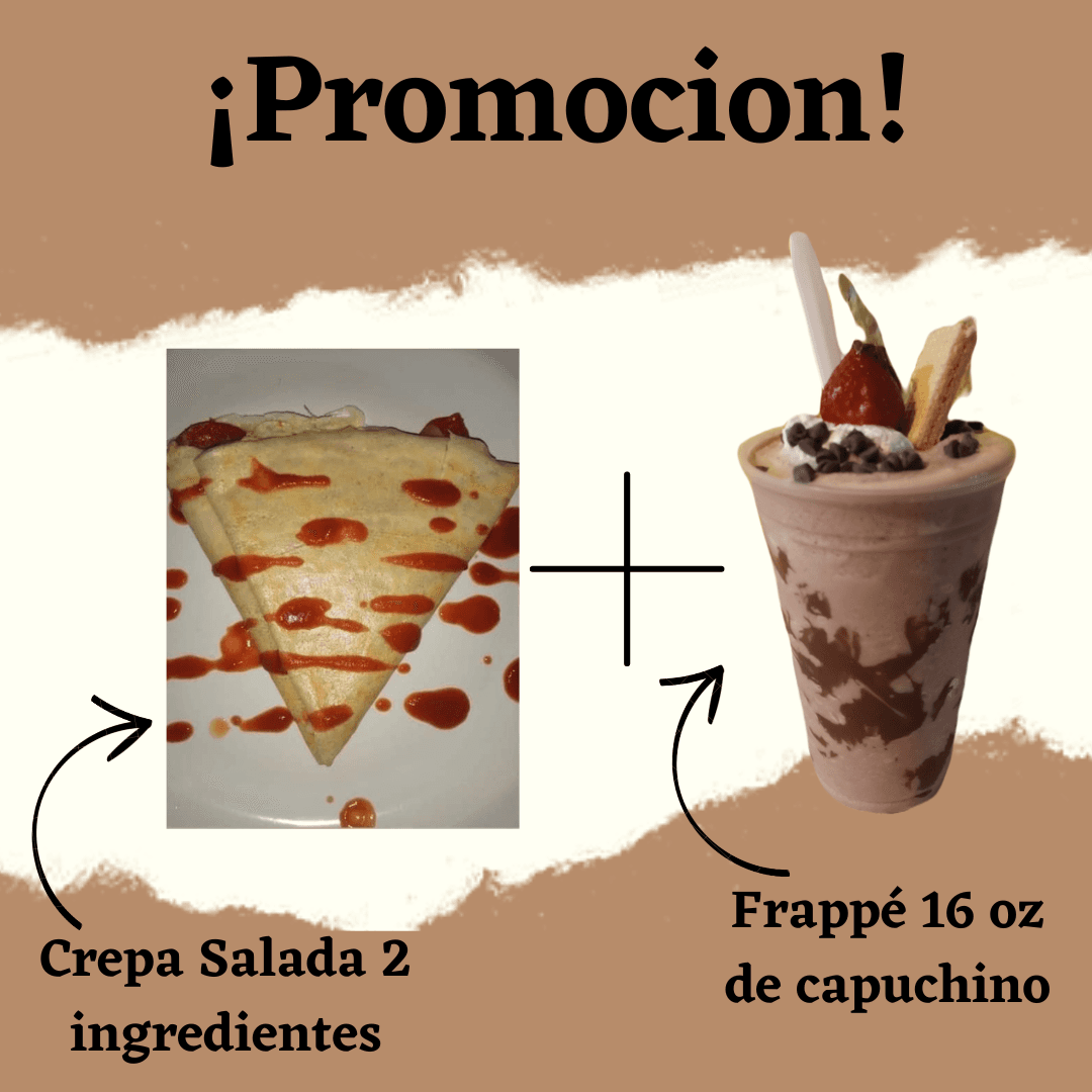 Combo Crepa Salada+Frappe Capuchino