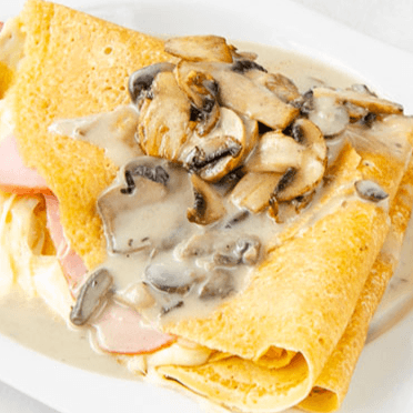 Crepa Salada de Queso Manchego y Champiñones