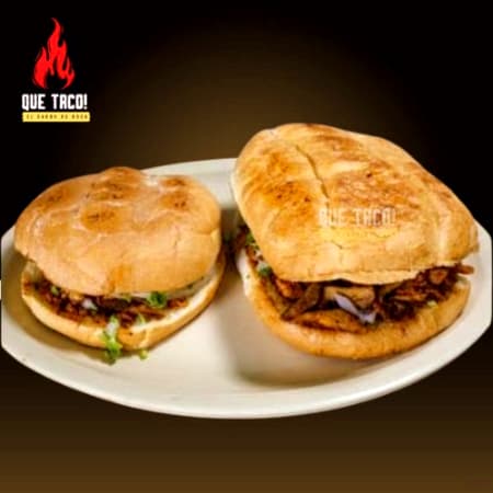 Combo: 2 Tortas Asada + 1L Agua de Sabor