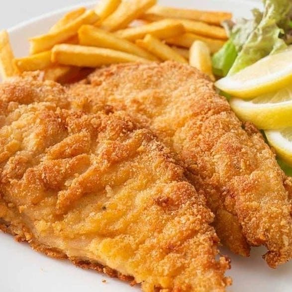 Milanesa de pollo apanado