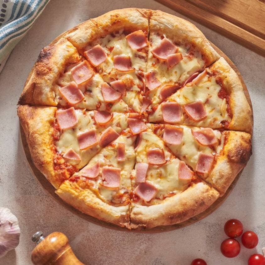 Pizza Jamon y Queso Personal 4 Porciones
