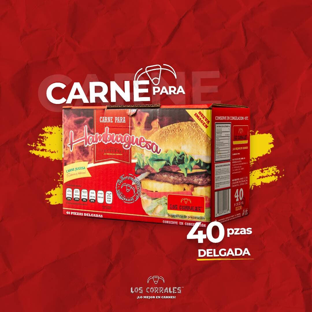 Hamburguesa Los Corrales C/40 Delgada