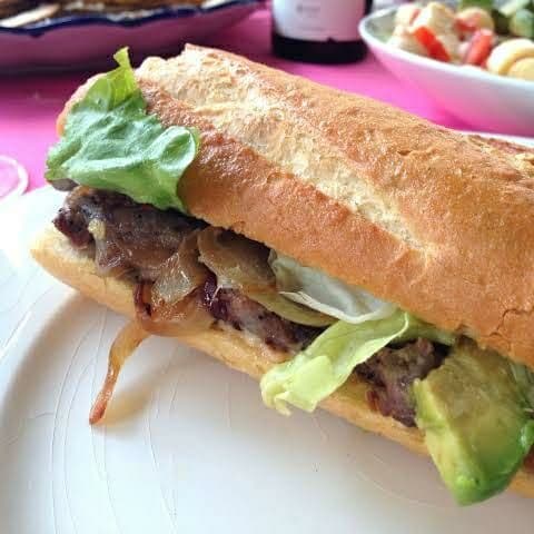 Baguette de Fajitas de Pollo con Papas Fritas