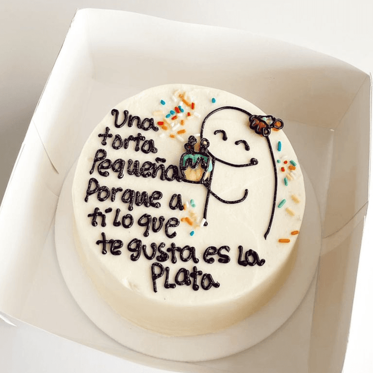 Mini Pastel - Una Torta Pequeña Porque... (plata)