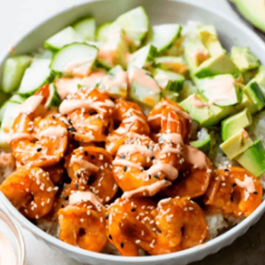 Bowl de Camarón Teriyaki