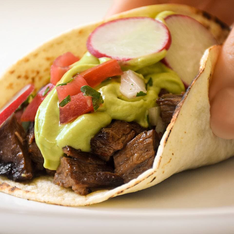 Taco de Asada Maíz (1 Pz)