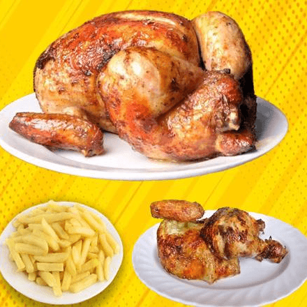 1/2 Pollo+Papa+Ensalada+ 1/4 Pollo+Papa+ Ensalada
