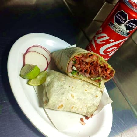 Burro de Adobada+Agua Fresca
