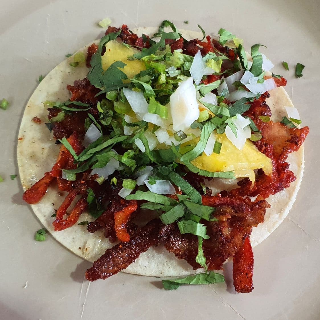 Taco de Pastor a la Plancha