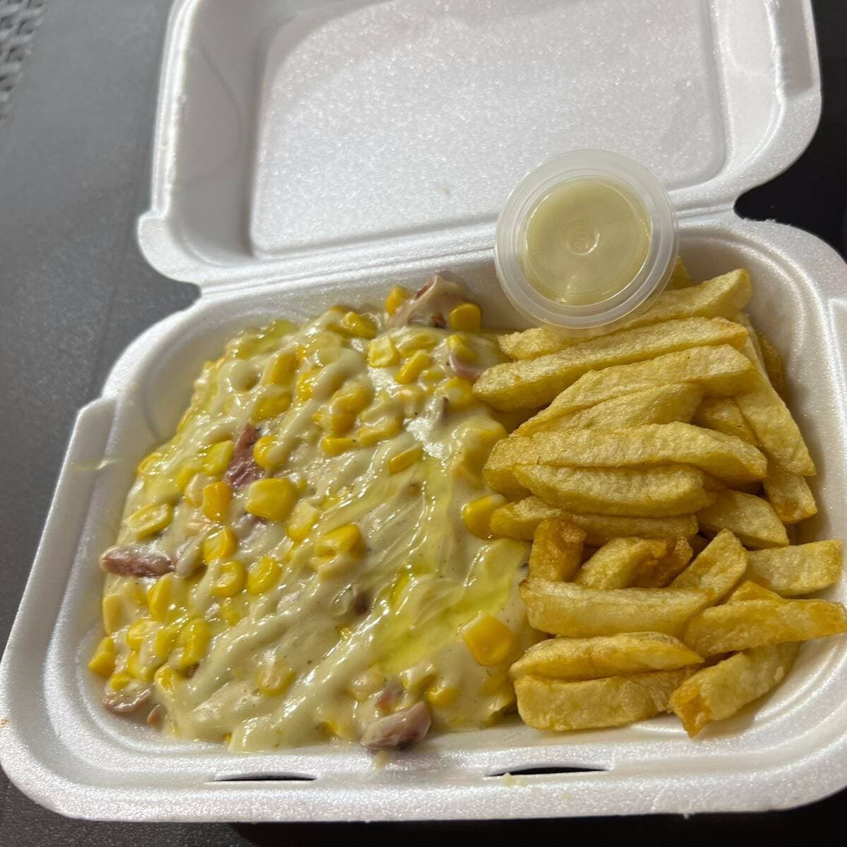 Desgranado Suizo mozzarella + Papas Fritas