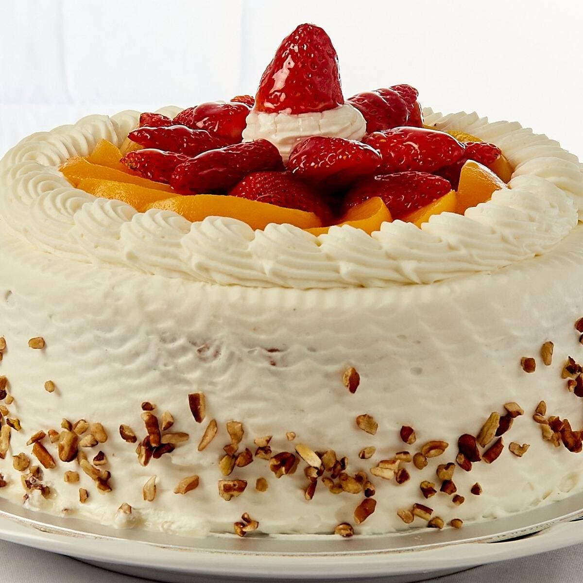 Pastel de Durazno-Fresa