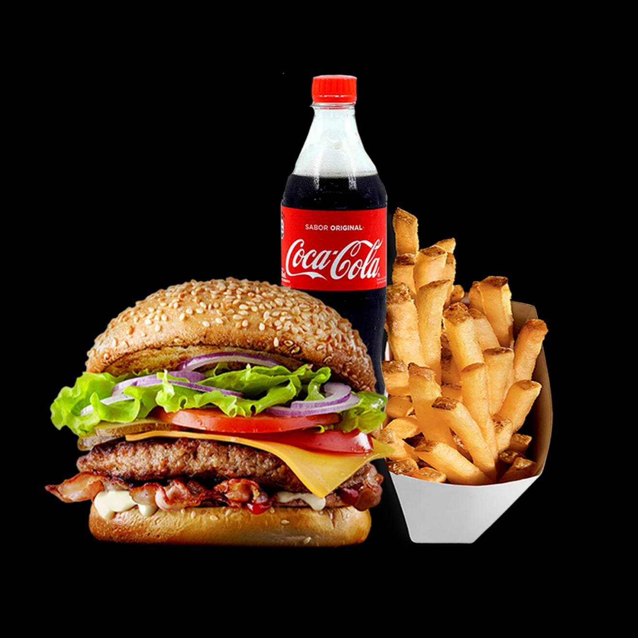 Burguer Clasica + Coca + Papas