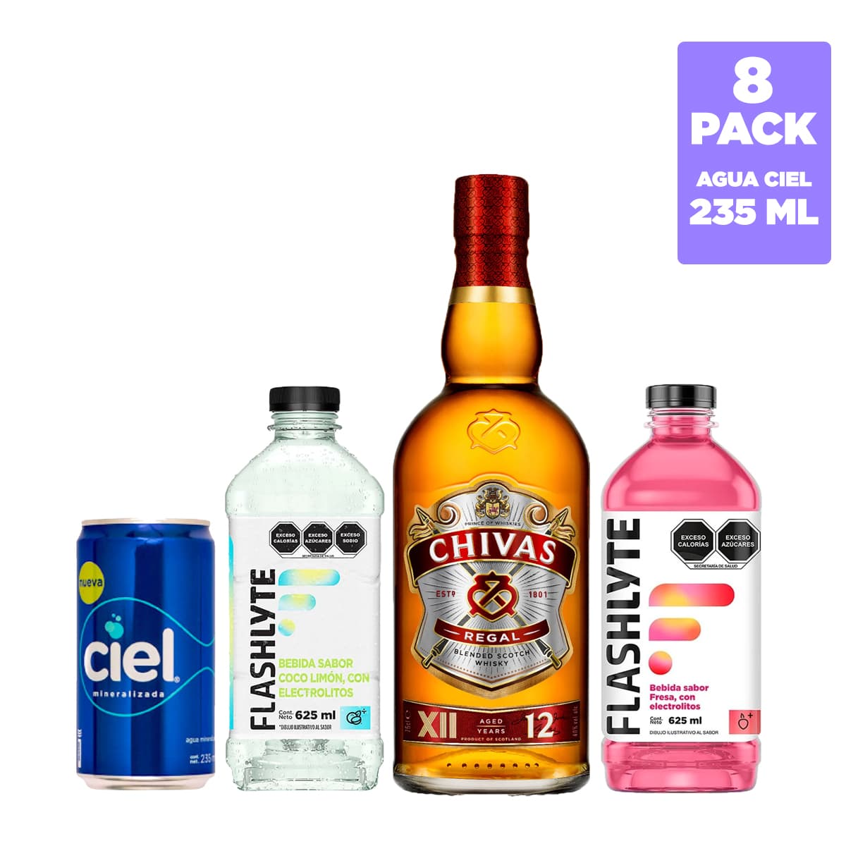 Combo Flashlyte Coco / Fresa - Chivas Regal 12
